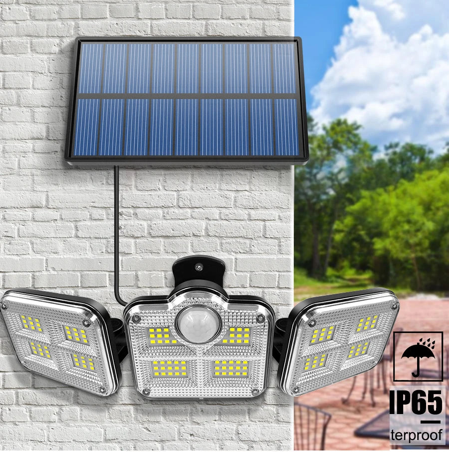 Refletor Led Solar Com 3 Cabeças 800W - EcoLight