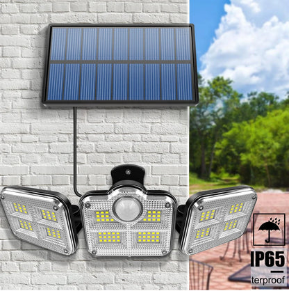 Refletor Led Solar Com 3 Cabeças 800W - EcoLight