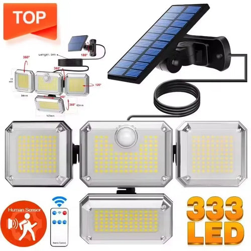 Refletor Led Solar Com 3 Cabeças 800W - EcoLight