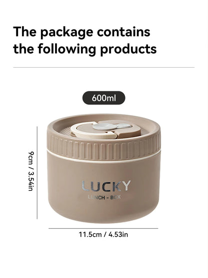 WORTHBUY Bento Lunch Box Set, Portable Keep Warm Lunch Container With Insulated Bag, 18/8 Stainless Steel Thermal Food Container