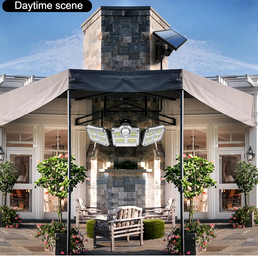 Refletor Led Solar Com 3 Cabeças 800W - EcoLight