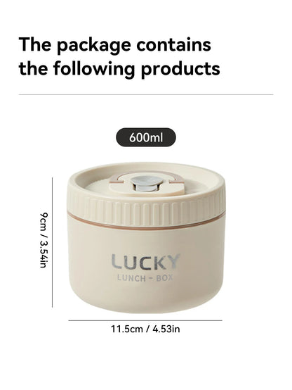 WORTHBUY Bento Lunch Box Set, Portable Keep Warm Lunch Container With Insulated Bag, 18/8 Stainless Steel Thermal Food Container